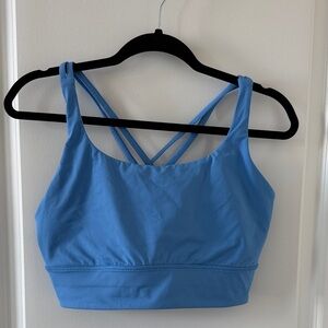 Lululemon Energy Longline Sports Bra in color Pool. Size 12